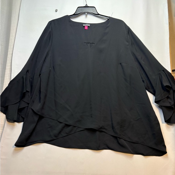 Vince Camuto Black Layered Blouse - Picture 1 of 5
